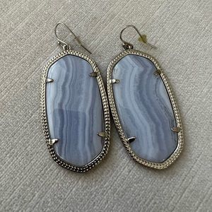 Kendra Scott Elle Silver Drop Earrings in Lilac Illusion